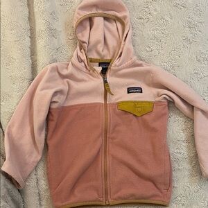 Patagonia Pink and Tan Fleece Jacket